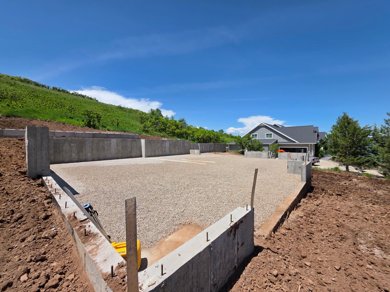 Concrete Slab Foundation for Detached Garage in Onyx