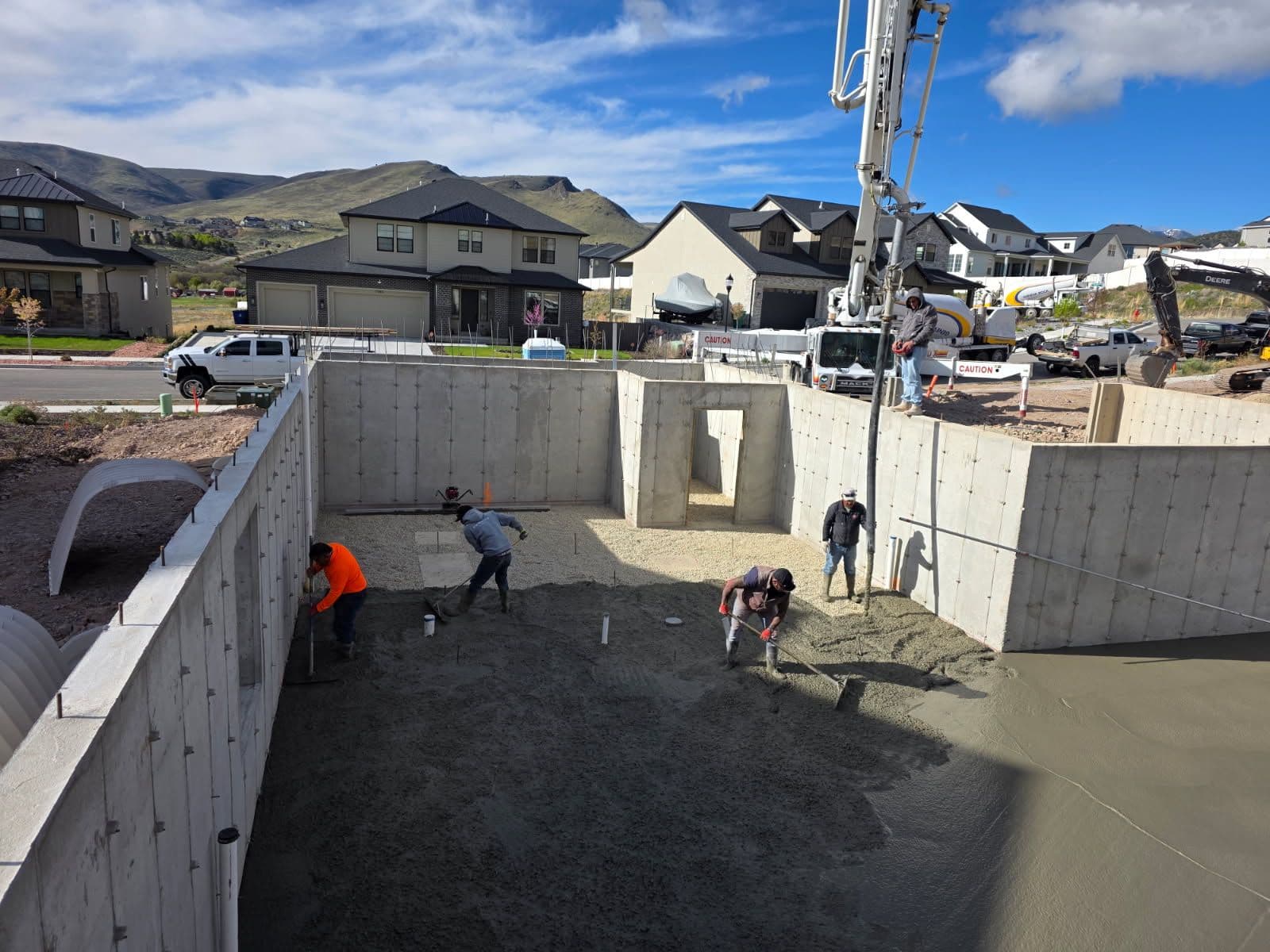 Gallery photos for Skyhaven Lot 7 Interior Flatwork Pour in Progress: Image #1